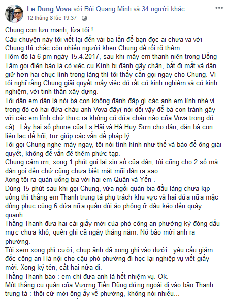 Ba Sàm, Quang A đề nghị đánh giá ông Nguyễn Đức Chung một cách công tâm, đa chiều