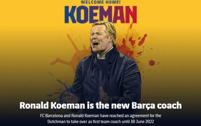 Barcelona khởi động 'triều đại' Ronald Koeman