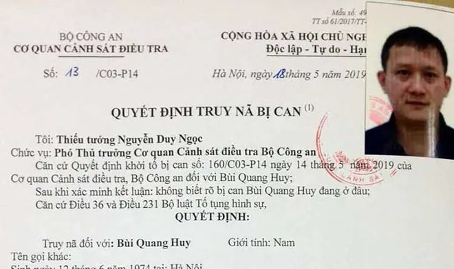 Bùi Quang Huy và đồng phạm thu lợi bất chính hơn 200 tỷ đồng