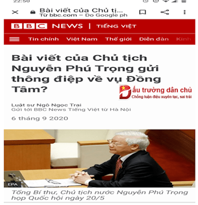 Câu hỏi của luật sư Ngô Ngọc Trai và lý lẽ ‘bảo thủ’ trong bài ‘Bài viết của Chủ tịch Nguyễn Phú Trọng gửi thông điệp về vụ Đồng Tâm ?’