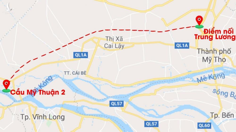 Công trường cao tốc Trung Lương – Mỹ Thuận trước dịp thông xe tạm