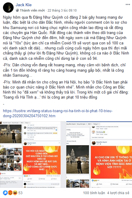 Đặng Như Quỳnh, đồng bọn của Đường Văn Thái chuyên dùng tin đồn để tấn công doanh nghiệp?