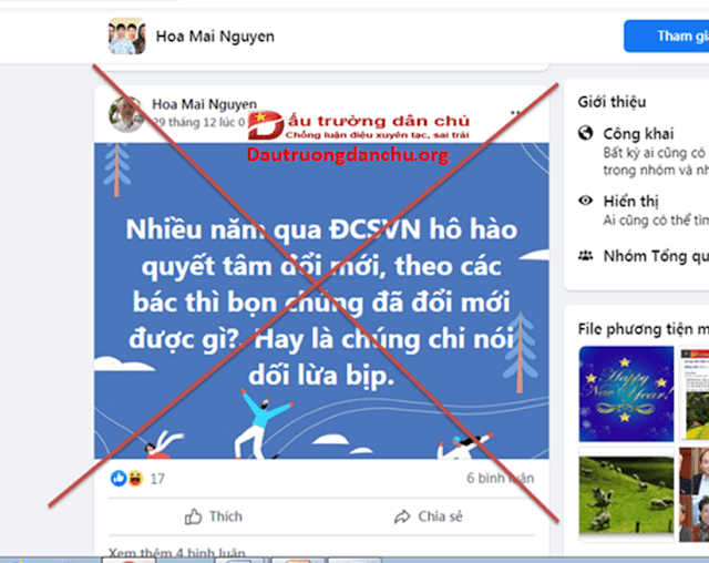 Hoa Mai Nguyen-kẻ hoang tưởng về công tác nhân sự Đại hội XIII của Đảng