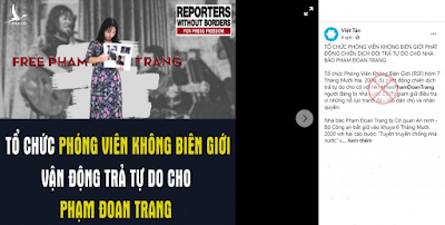Lại chiêu trò nhân quyền vụ Phạm Đoan Trang