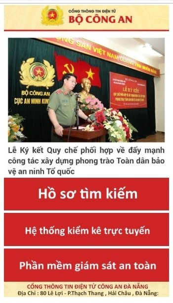 Mạo danh trang điện tử phát tán thông tin chống phá Việt Nam