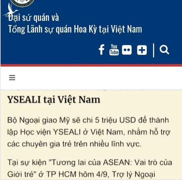 Mỹ đang muốn gì khi thành lập YSEALI trị giá 5 triệu USD tại Việt Nam?