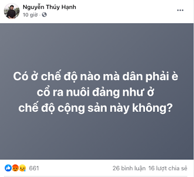 Nguyễn Thuý Hạnh đang muốn tiếp bước Phạm Đoan Trang?