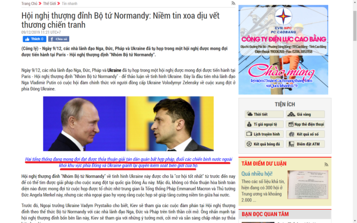 Nóng! Nhiều tờ báo VN đưa tin sai lệch về Hội nghị thượng đỉnh “Bộ tứ Normandy”