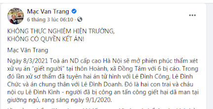 Ông Chu Hảo và Mạc Văn Trang xin đừng tạo thêm khẩu nghiệp