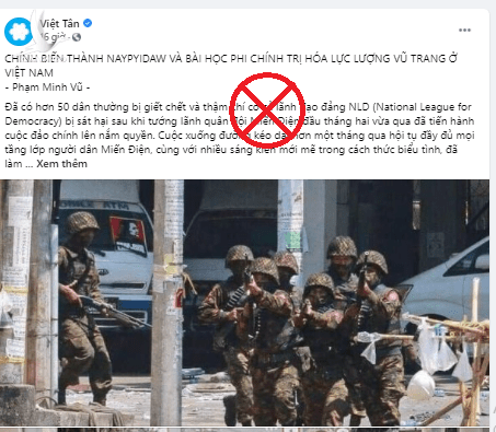 Sự thật của cái gọi là “Bài học phi chính trị hóa lực lượng vũ trang” nhìn từ Myanmar
