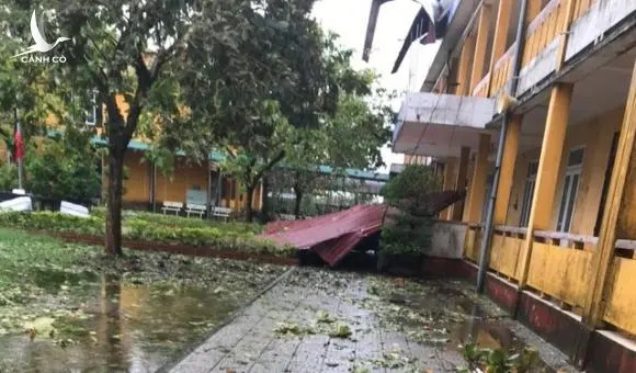 Tàu chìm, nhà sập, trường học tốc mái, cây xanh ngã đổ trong bão số 13
