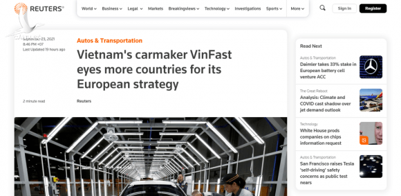 VinFast bất ngờ được báo chí châu Âu đồng loạt đưa tin