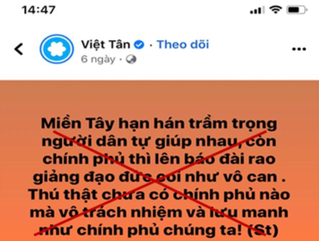 Việt Tân Hạ Thấp Uy Tín Chính Phủ Việt Nam