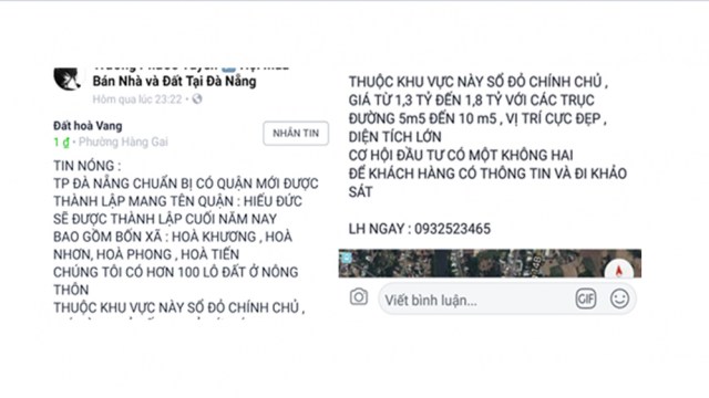 ‘Cò’ đất tiếp tục tung tin Đà Nẵng thành lập quận mới để thổi giá