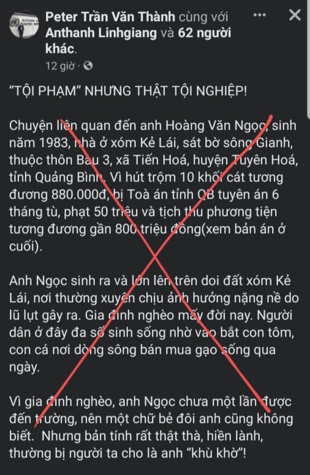 Linh mục Trần Văn Thành kêu gọi ủng hộ cho tội phạm