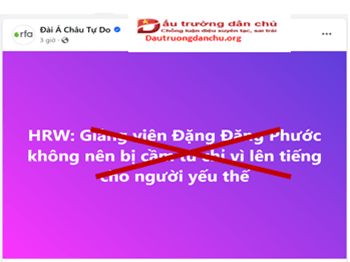 Tổ chức Theo dõi nhân quyền và RFA lại muốn đánh tráo khái niệm