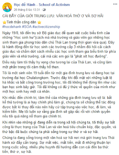 Ai đang “trì trệ”, giới trung lưu hay các nhà chống Cộng?