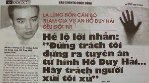 Âm mưu “nắn dòng dư luận” vụ án Hồ Duy Hải