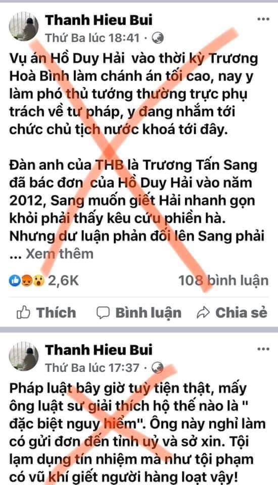 Âm mưu nhằm chính trị hoá phiên toà xét xử Hồ Duy Hải là một trò lưu manh, đểu cáng và bần tiện