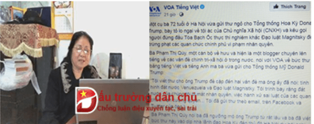 Bà Phạm Thị Quý sao cố ‘gào’ lên một cách lạc lõng!