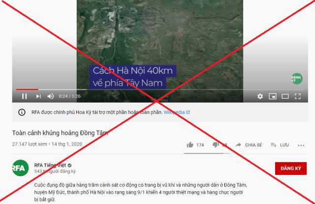 Bản chất của RFA qua vụ việc Đồng Tâm