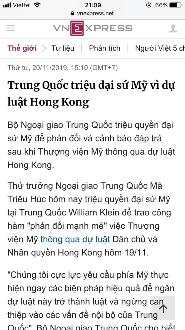 Bàn tiếp về vấn đề HongKong