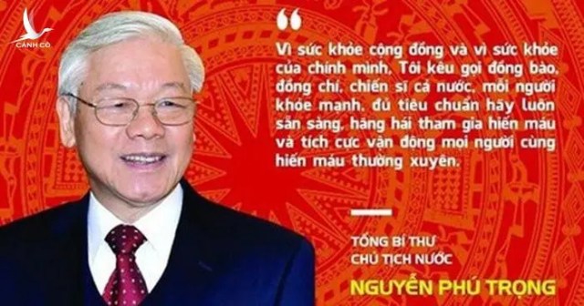 Bàn về lời hiệu triệu toàn dân tích cực hiến máu của Tổng Bí thư