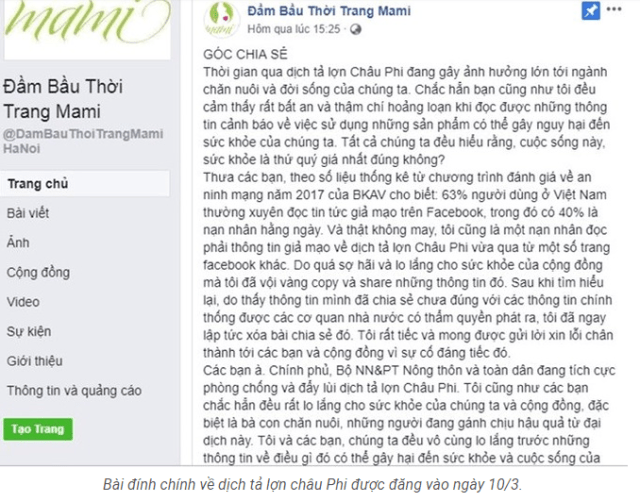 Bị Phạt 20 Triệu Đồng Vì Tung Tin Đồn Nhảm Về Dịch Tả Lợn Châu Phi Trên Facebook