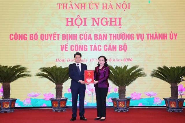 Bí thư Huyện ủy Hoài Đức làm Trưởng ban Nội chính Thành ủy Hà Nội