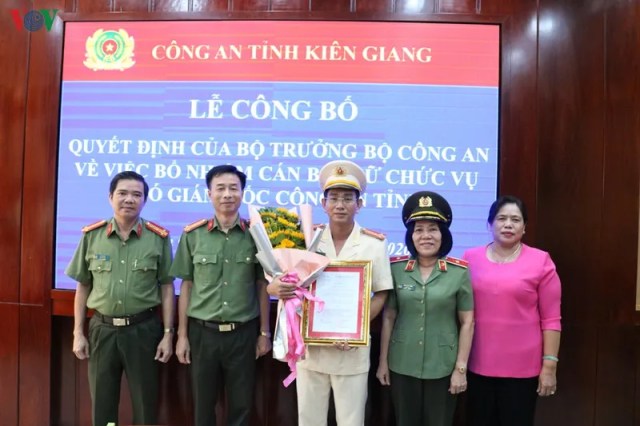 Bổ nhiệm Trưởng phòng Tổ chức cán bộ  làm PGĐ Công an tỉnh Kiên Giang