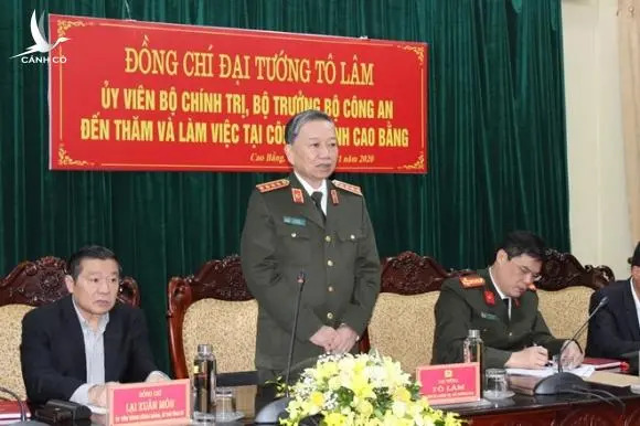 Bộ trưởng Tô Lâm thăm và làm việc tại Công an tỉnh Cao Bằng