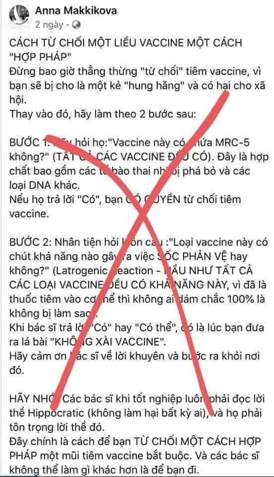 Cần dập tắt ngay tiếng nói ấu trĩ của những kẻ chống vaccine