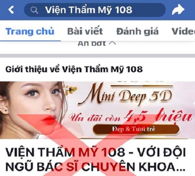 Cảnh báo mạo danh Bệnh viện 108 để lừa bán mỹ phẩm, quảng cáo dịch vụ làm đẹp