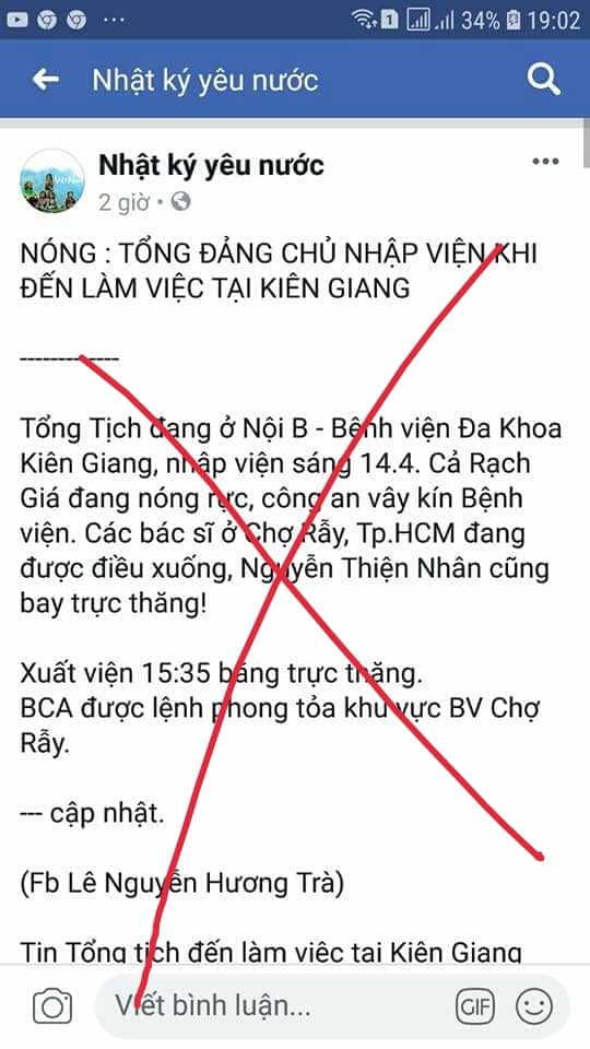 Cảnh Báo: Mọi Người Cảnh Giác Với Thông Tin Xấu, Độc Xung Quanh Vấn Đề Sức Khỏe Của Tổng Bí Thư, Chủ Tịch Nước Nguyễn Phú Trọng