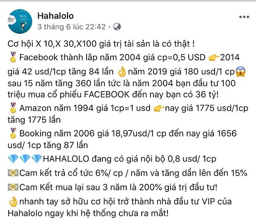 Cảnh giác mạng xã hội đa cấp lừa đảo Hahalolo