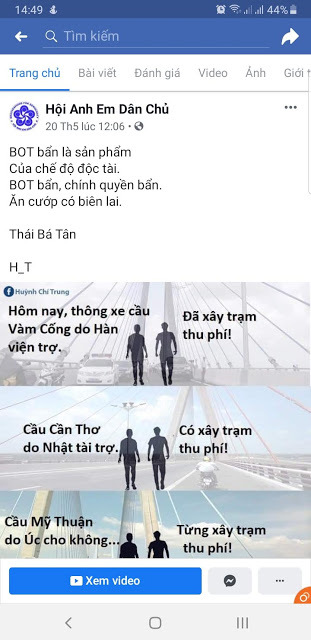 Cảnh giác trước luận điệu xuyên tạc liên quan Trạm thu phí BOT gần cầu Vàm Cống