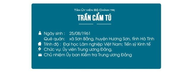 Chân dung tân Ủy viên Bộ Chính trị Trần Cẩm Tú