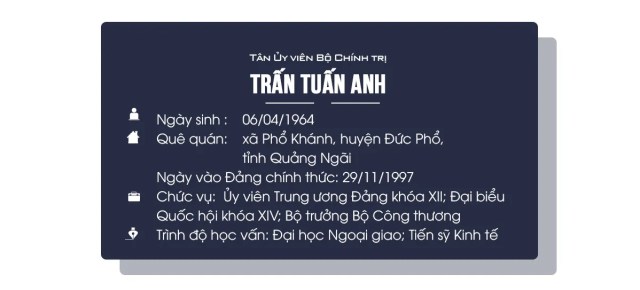 Chân dung tân Ủy viên Bộ Chính trị Trần Tuấn Anh