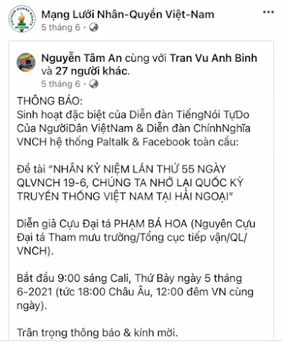 Chân dung Tổng Thư ký của Mạng lưới Nhân quyền Việt Nam