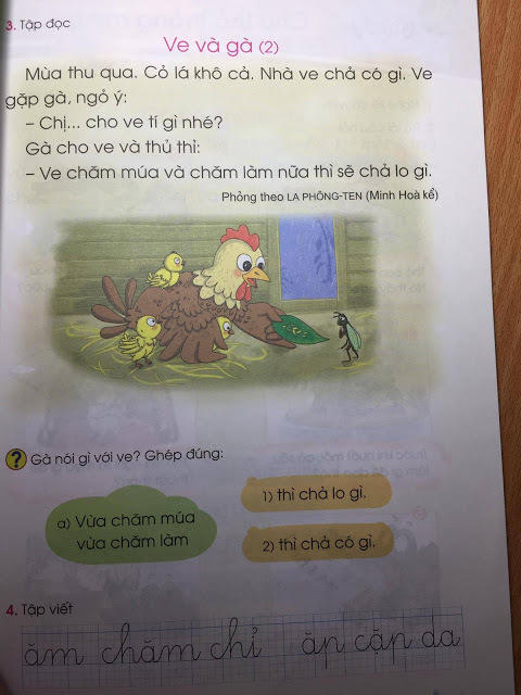 Chê 'từ ngữ' sử dụng trong sách giáo khoa lớp 1 liệu đã đúng?