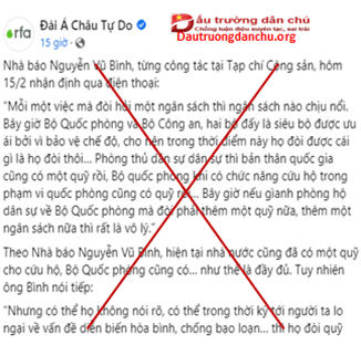 Chính những kẻ như RFA cũng đã tự “lột mặt nạ” của mình và trở thành trò cười cho thiên hạ