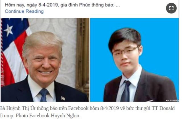 Chính quyền Trump liệu có can thiệp Việt Nam trả tự do cho Trần Hoàng Phúc?