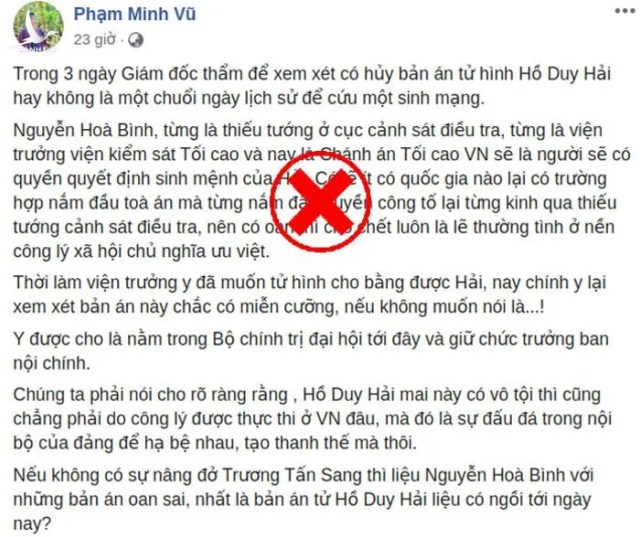 Chính trị hóa phiên tòa xét xử Hồ Duy Hải là một trò đểu cáng!