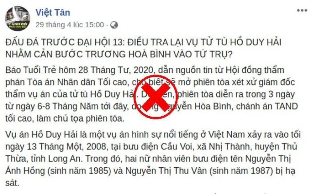 Chính trị hóa phiên tòa xét xử Hồ Duy Hải là một trò đểu cáng!