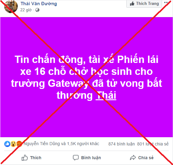 Chuyên đưa tin “vịt” - Đường Văn Thái bị đồng bọn “ném đá”