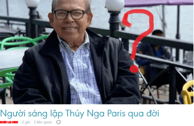 Có cần quan tâm đến Người sáng lập ra Thúy Nga Paris Tô Văn Lai?