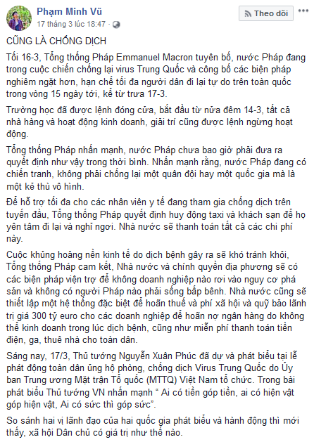 Có hay không việc Việt Nam thu tiền, còn Mỹ phát tiền cho dân trong dịch COVID-19?