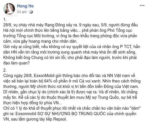 Có thật Exxon Mobil rút khỏi Mỏ Cá voi xanh của Việt Nam vì sức ép Trung Quốc? 