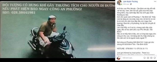 Công an thông tin 'ông Tây dùng búa đánh trẻ con' ở TP.HCM