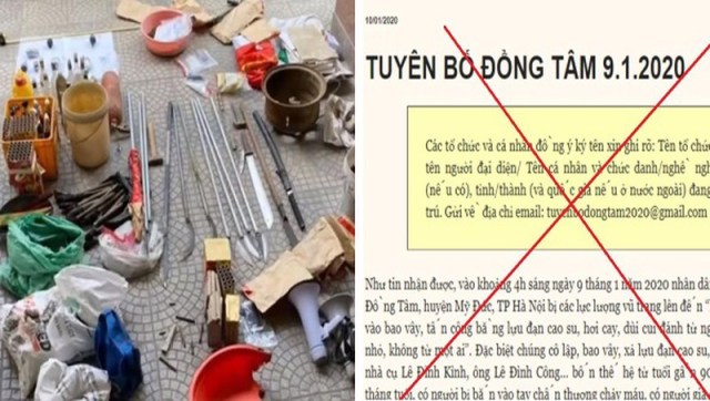 Công an TP Hà Nội và báo chí trong nước lên án cái gọi là 'Bản tuyên bố Đồng Tâm'